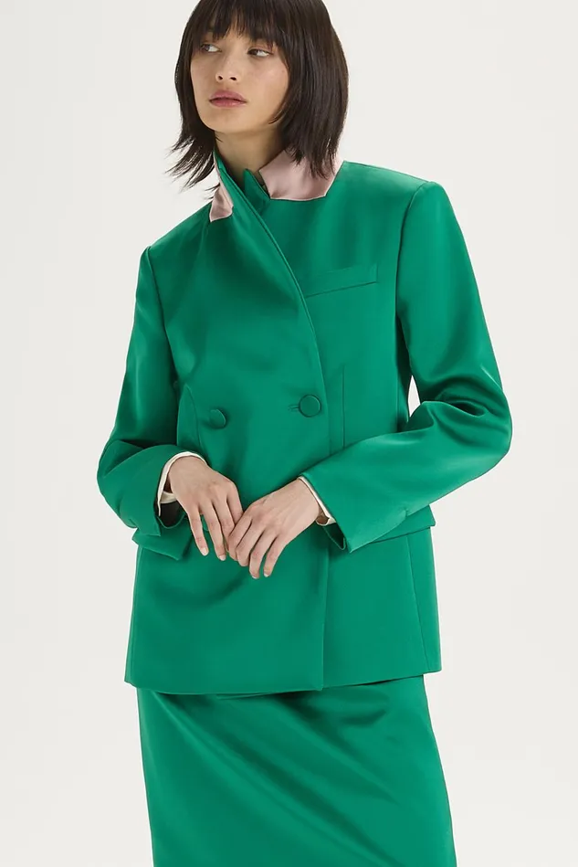 Women Malparmi Jackets Stretch Duchesse Jacket Ivy Green
