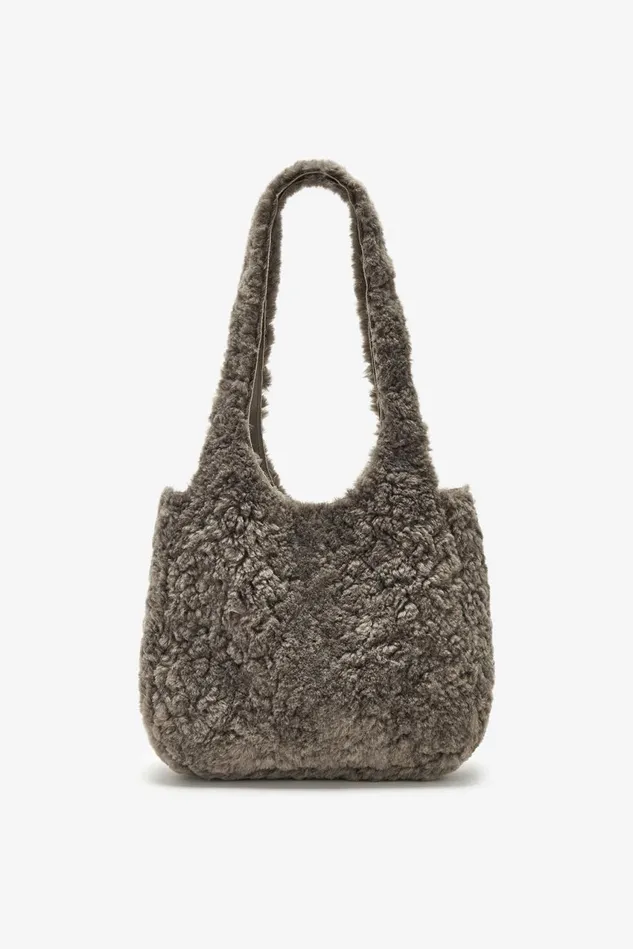 Women Malparmi Medium Bags Eco Ram Look Medium Shoulder Bag Mediumgrey