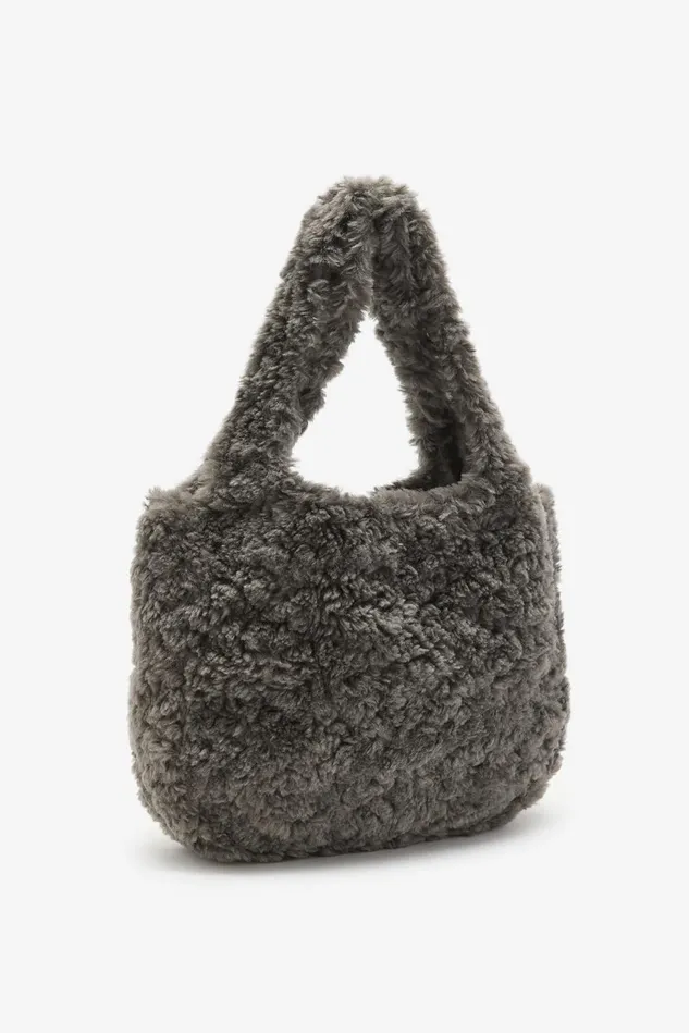 Women Malparmi Medium Bags Eco Ram Look Medium Shoulder Bag Mediumgrey