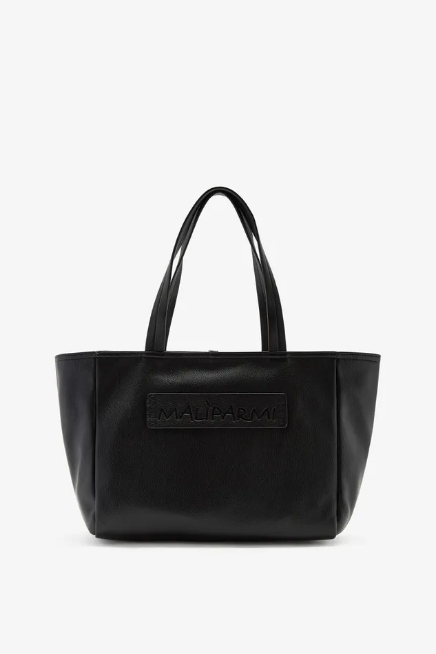 Women Malparmi Shopping Bag Double Face Shopping Bag Black
