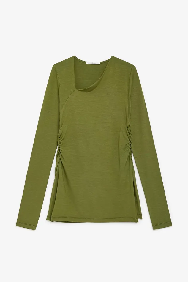 Women Malparmi Tshirts And Tops Block Colour Jersey TShirt Pistachio