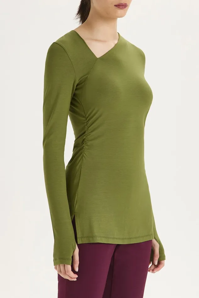 Women Malparmi Tshirts And Tops Block Colour Jersey TShirt Pistachio
