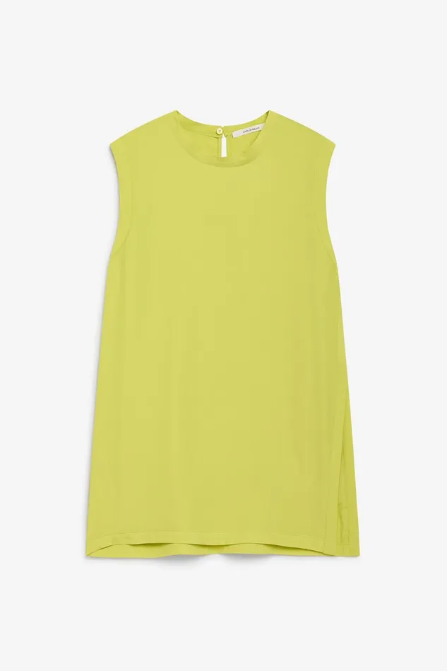 Women Malparmi Tshirts And Tops Coloured Fluid Crepe Top Giallo
