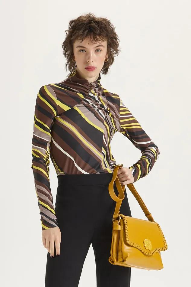 Women Malparmi Tshirts And Tops Lyrical Stripes TShirt