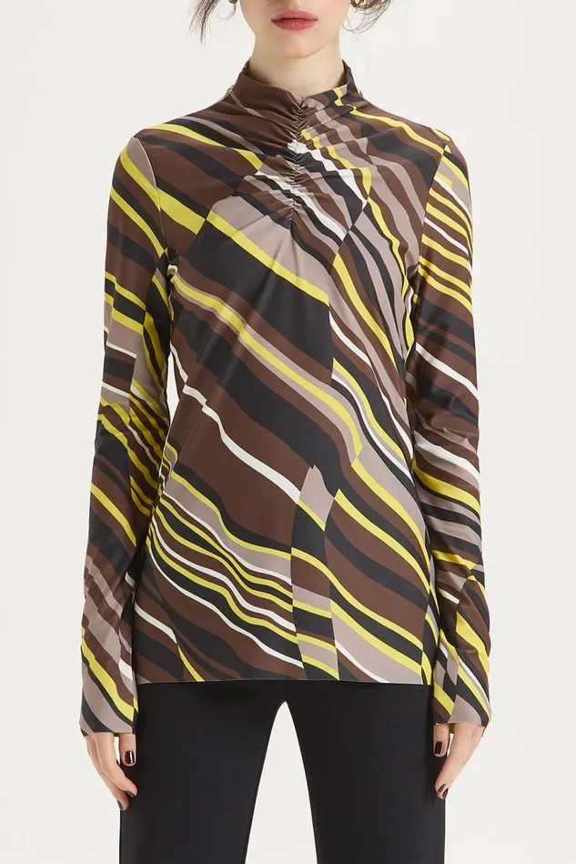 Women Malparmi Tshirts And Tops Lyrical Stripes TShirt