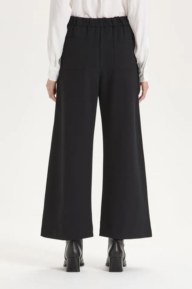 Women Malparmi Trousers Comfy Jersey Trousers Black
