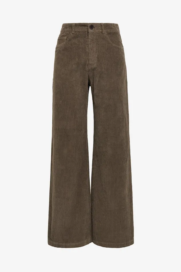 Women Malparmi Trousers Corduroy Velvet Trousers Grey