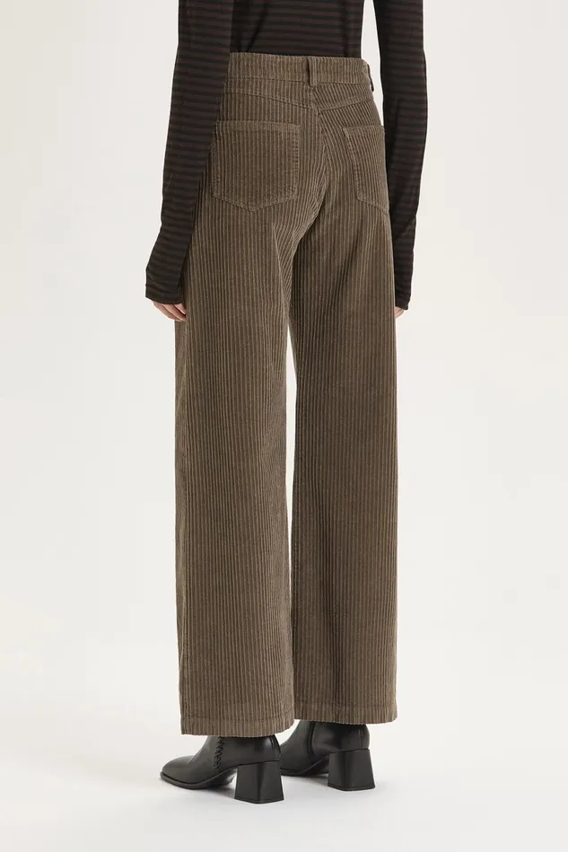 Women Malparmi Trousers Corduroy Velvet Trousers Grey
