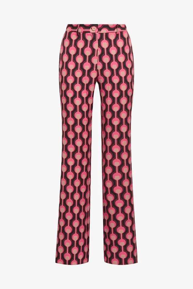 Women Malparmi Trousers Frieze Cady Trousers Pinkblackcamel