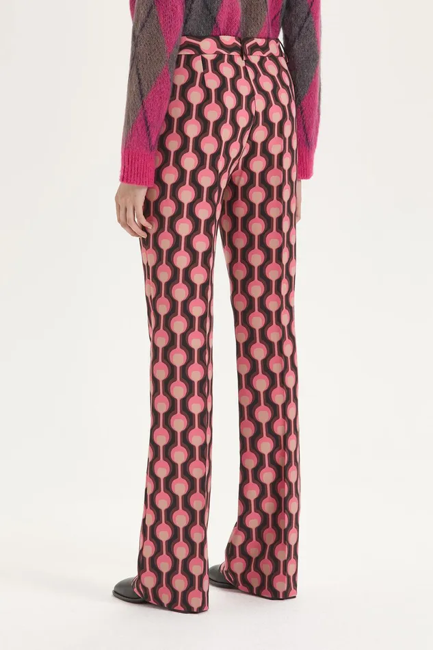 Women Malparmi Trousers Frieze Cady Trousers Pinkblackcamel
