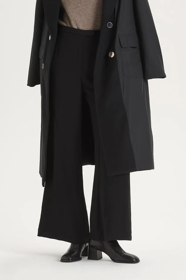 Women Malparmi Trousers Sabl Crepe Trousers Black