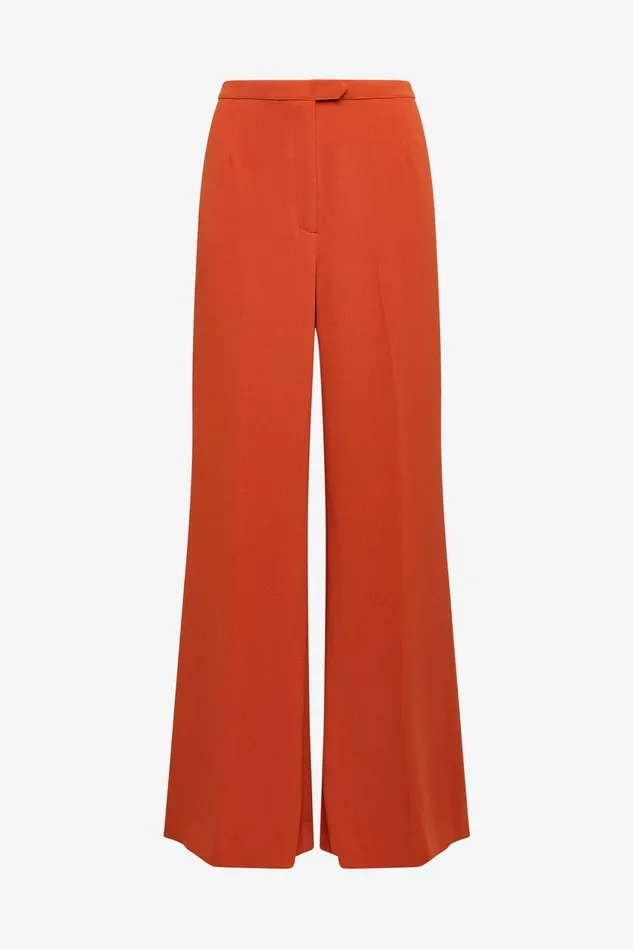 Women Malparmi Trousers Sabl Crepe Trousers Rust