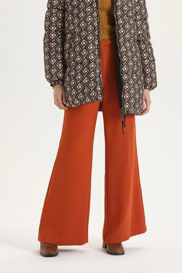 Women Malparmi Trousers Sabl Crepe Trousers Rust