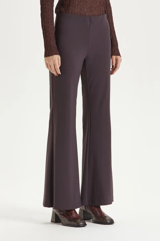 Women Malparmi Trousers Soft Jersey Trousers Brown