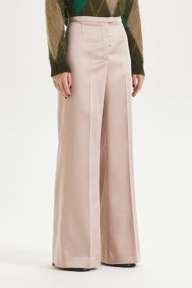 Women Malparmi Trousers Stretch Duchesse Trousers Powderpink