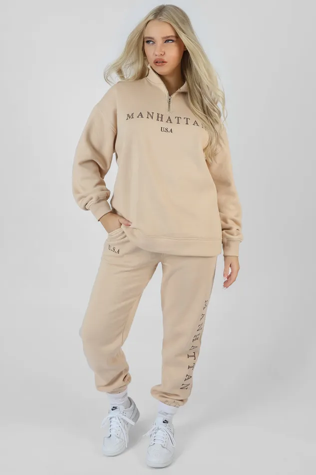 Women Manhattan Slogan 90s Joggers Stone Kaiia Neutral Public Desire Jogger and Leggings Women Manhattan Slogan 90s Joggers Stone Kaiia Neutral Public Desire Jogger and Leggings