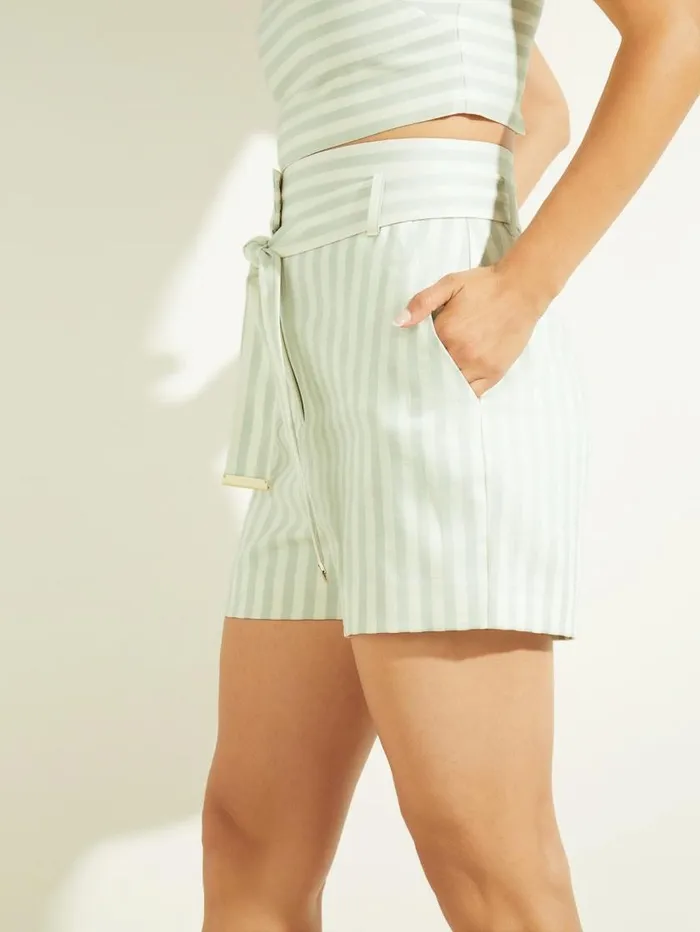Women Martina Striped Short Peaceful Sky Stripes Marciano Bottoms Women Martina Striped Short Peaceful Sky Stripes Marciano Bottoms