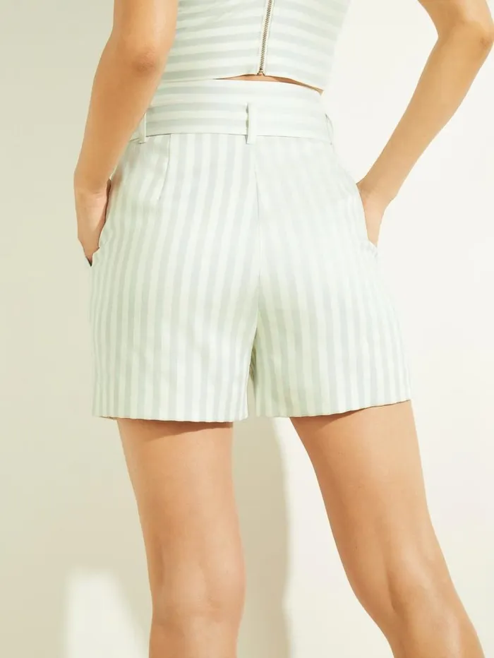 Women Martina Striped Short Peaceful Sky Stripes Marciano Bottoms Women Martina Striped Short Peaceful Sky Stripes Marciano Bottoms