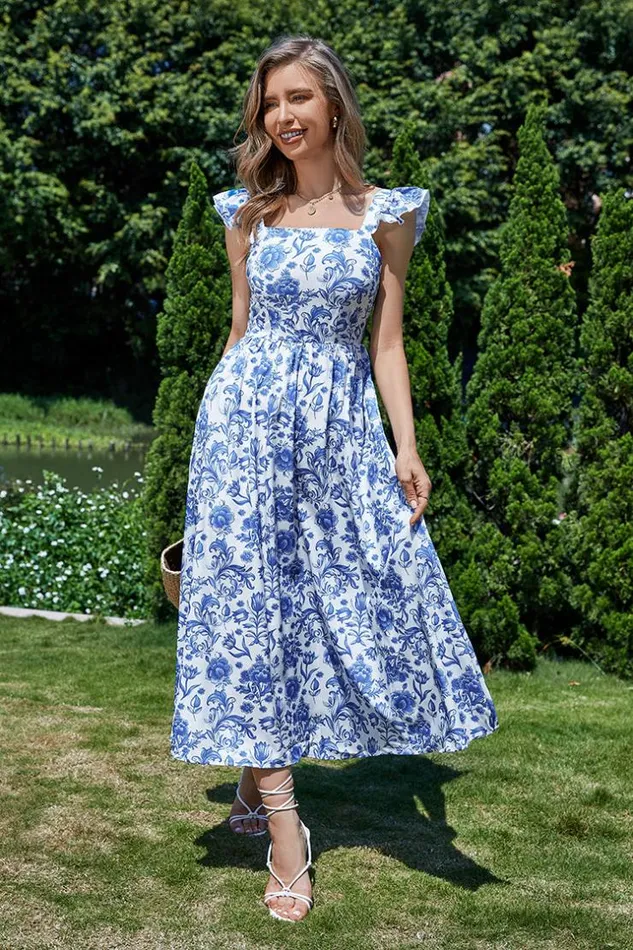 Women Maxi Dresses Cupshe Effie Square Neck Ruffle Floral AShape Dress Multicolor Women Maxi Dresses Cupshe Effie Square Neck Ruffle Floral AShape Dress Multicolor