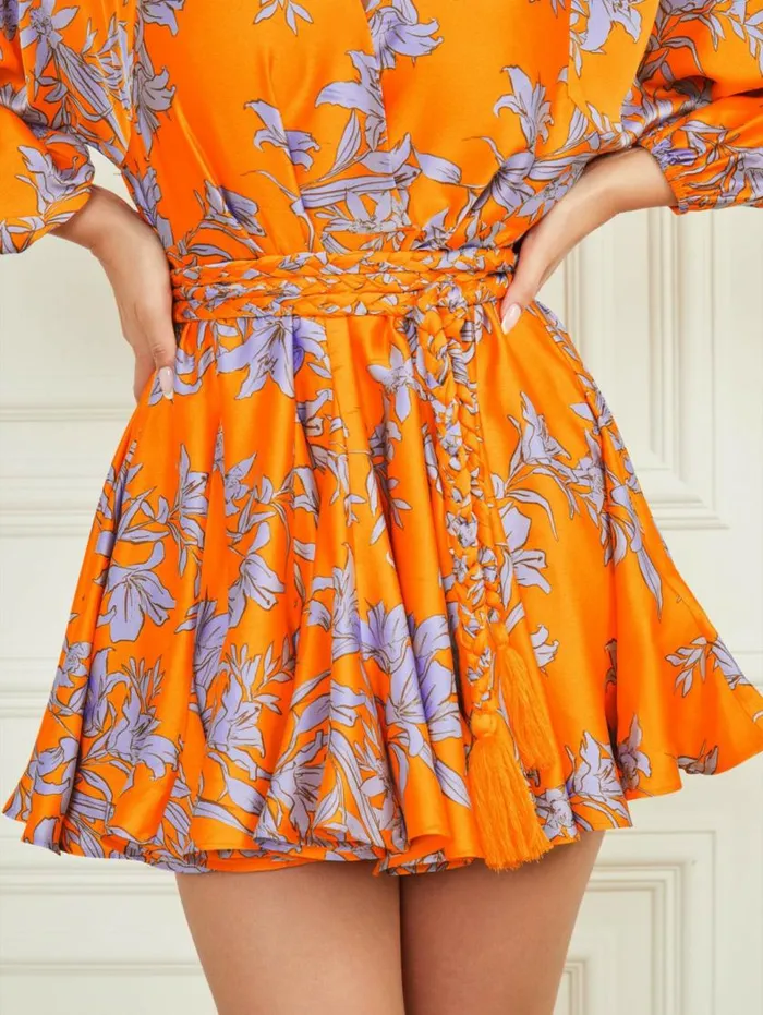 Women Maya Wrap Dress Sunburst Orange Marciano Dresses Women Maya Wrap Dress Sunburst Orange Marciano Dresses