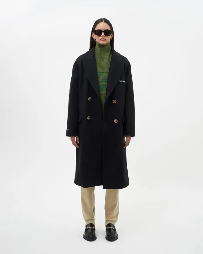 WomenMen Filling Pieces Coats and Jackets Studio Wool Coat Black