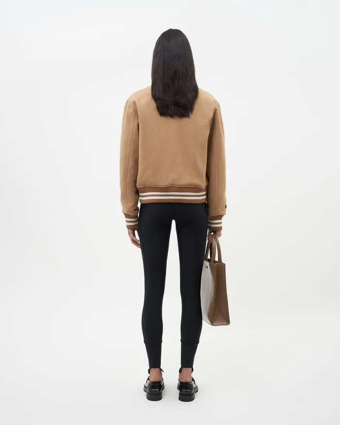 WomenMen Filling Pieces Coats and Jackets Varsity Jacket Camel Beige