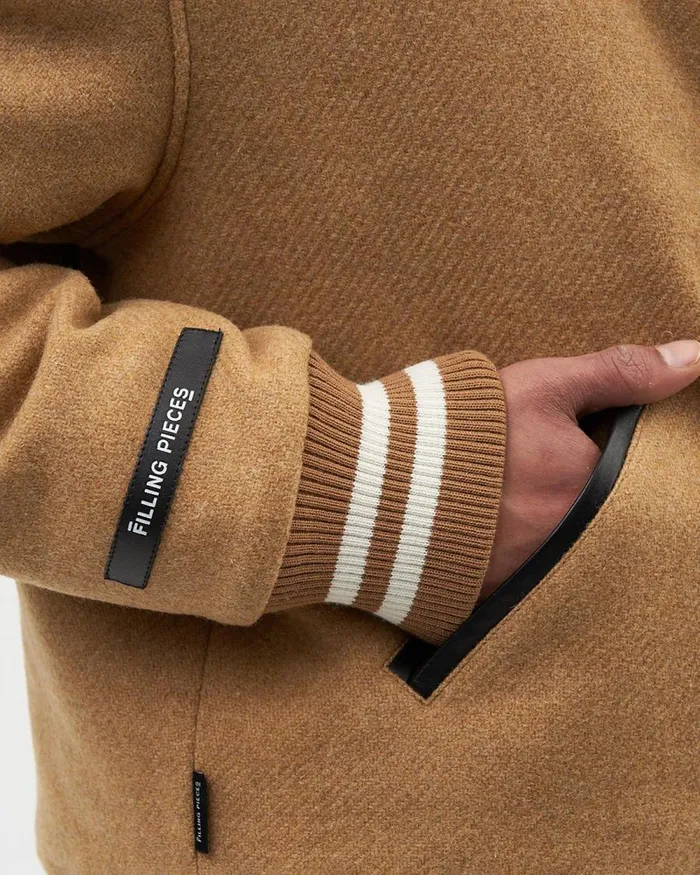 WomenMen Filling Pieces Coats and Jackets Varsity Jacket Camel Beige