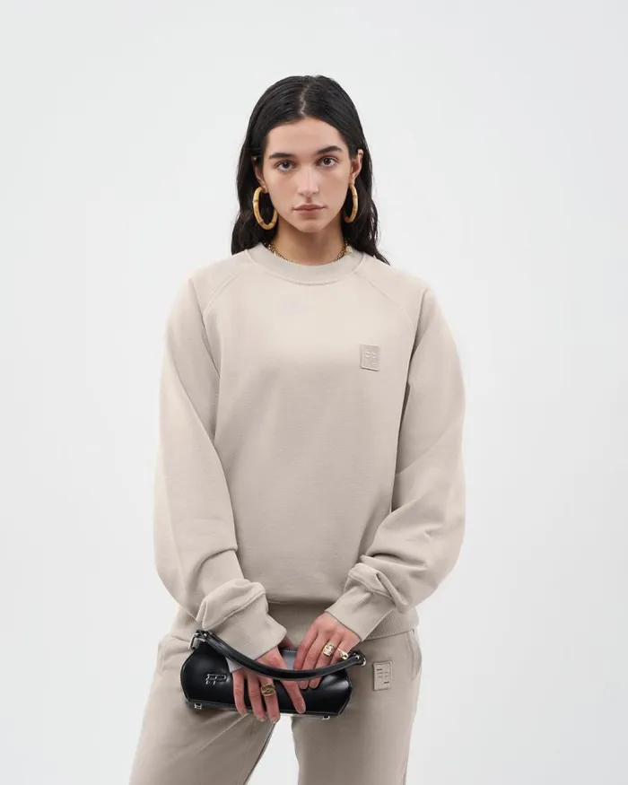 WomenMen Filling Pieces Hoodies and Sweatshirts Lux Crewneck Cool Grey
