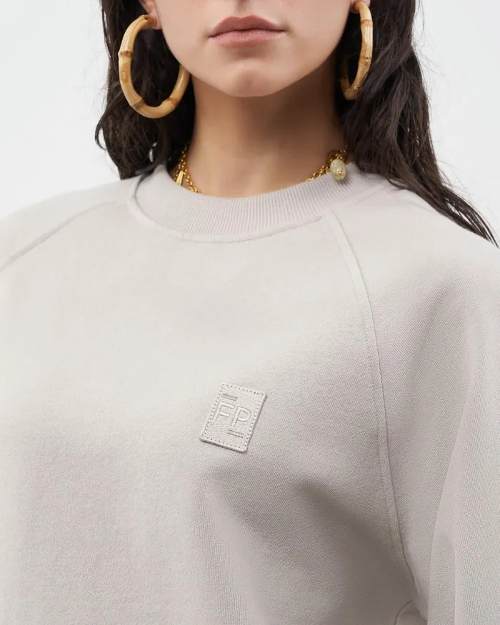 WomenMen Filling Pieces Hoodies and Sweatshirts Lux Crewneck Cool Grey