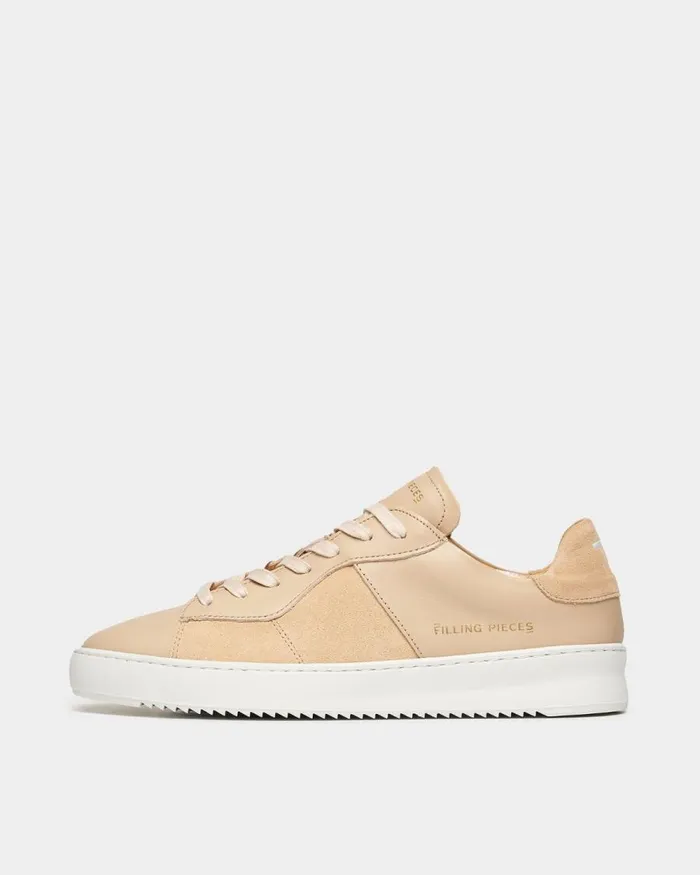 WomenMen Filling Pieces Sneakers Court Ripple Suede Mix Sand Beige
