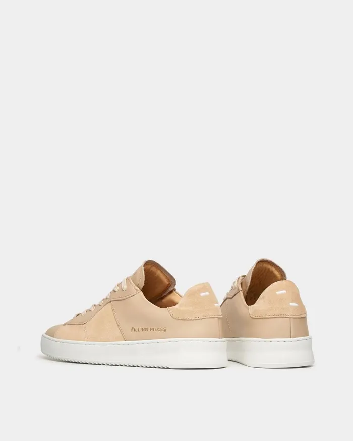 WomenMen Filling Pieces Sneakers Court Ripple Suede Mix Sand Beige