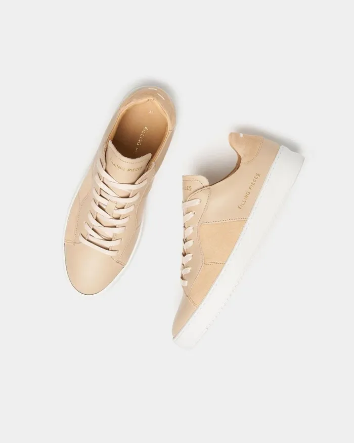 WomenMen Filling Pieces Sneakers Court Ripple Suede Mix Sand Beige