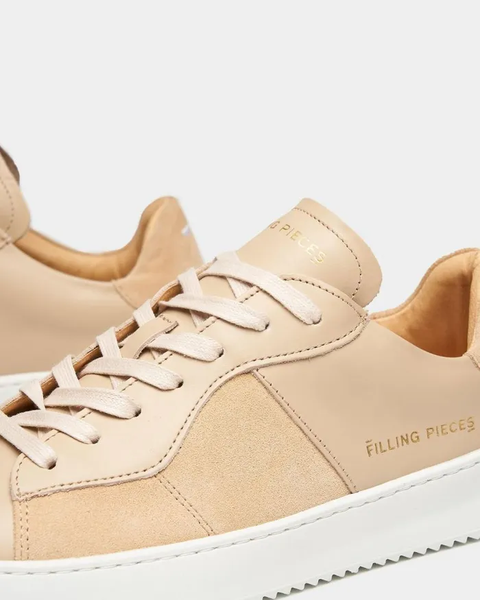 WomenMen Filling Pieces Sneakers Court Ripple Suede Mix Sand Beige