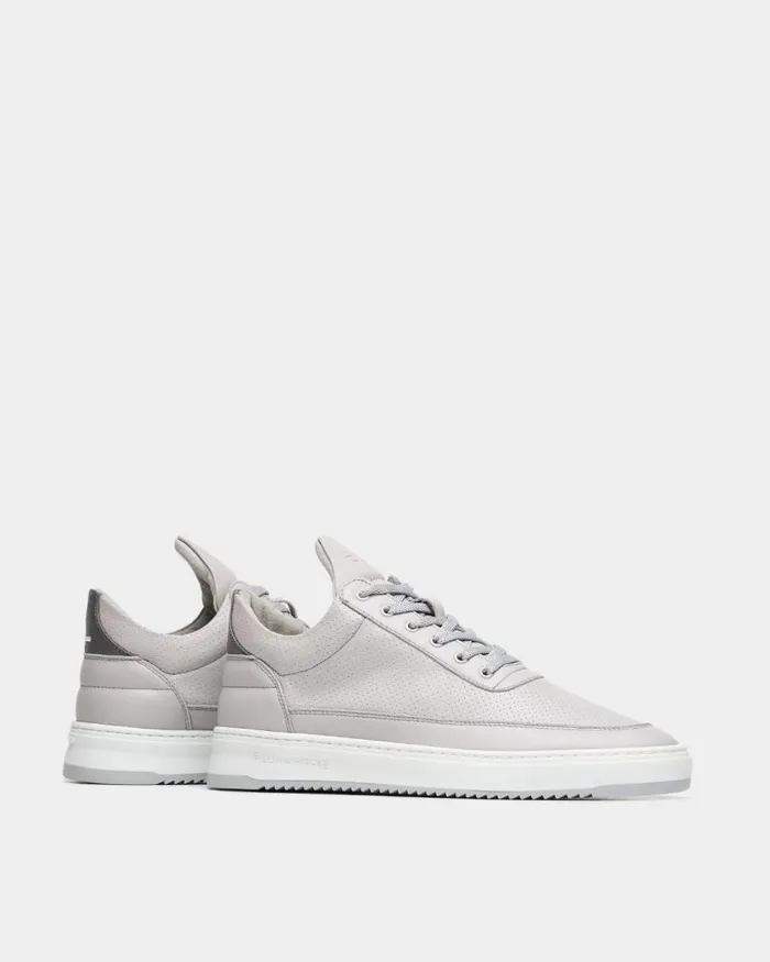WomenMen Filling Pieces Sneakers Low Top Bianco Perforated Grey