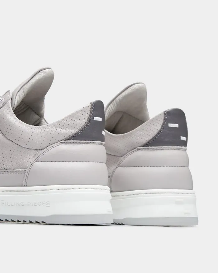 WomenMen Filling Pieces Sneakers Low Top Bianco Perforated Grey
