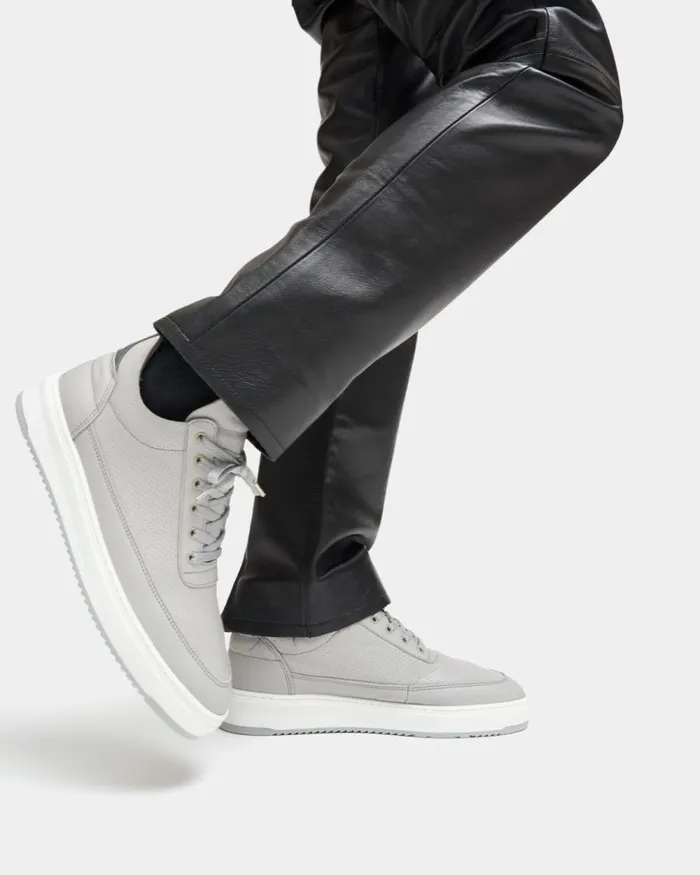 WomenMen Filling Pieces Sneakers Low Top Bianco Perforated Grey