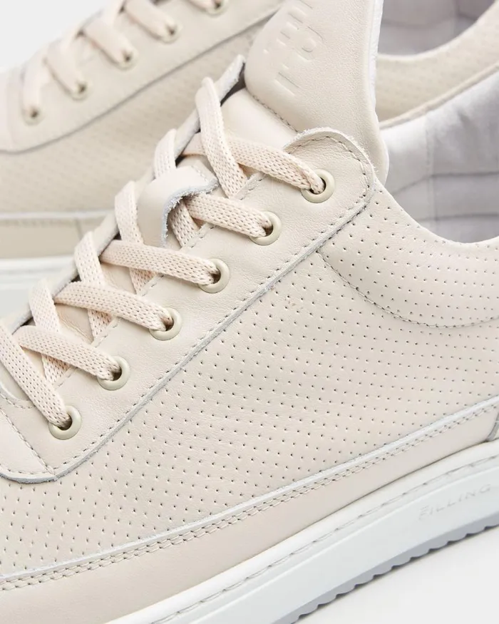 WomenMen Filling Pieces Sneakers Low Top Bianco Perforated Off White