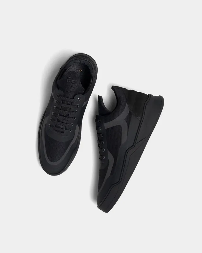 WomenMen Filling Pieces Sneakers Low Top Ghost Steam All Black