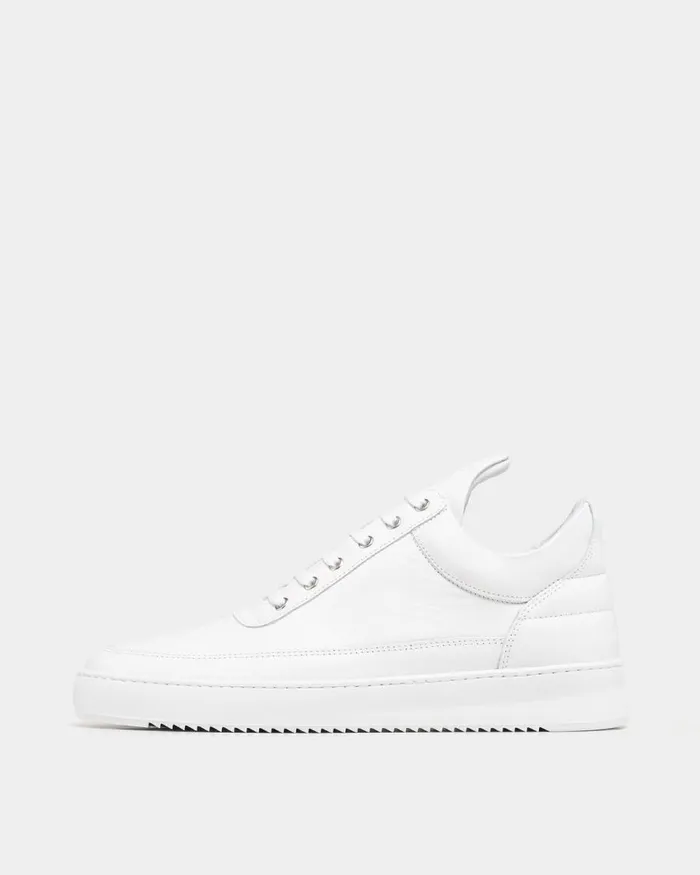 WomenMen Filling Pieces Sneakers Low Top Ripple Nappa All White