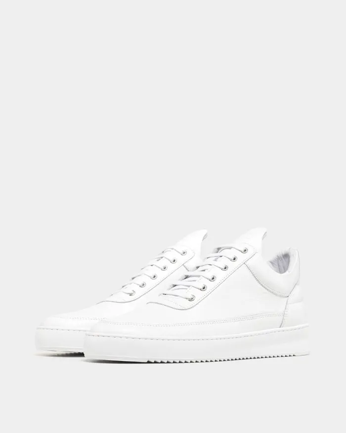 WomenMen Filling Pieces Sneakers Low Top Ripple Nappa All White