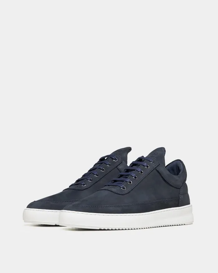 WomenMen Filling Pieces Sneakers Low Top Ripple Nubuck Deep Blue Navy