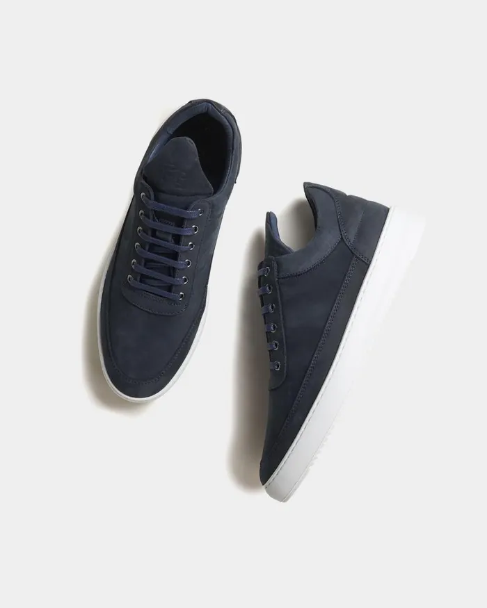 WomenMen Filling Pieces Sneakers Low Top Ripple Nubuck Deep Blue Navy