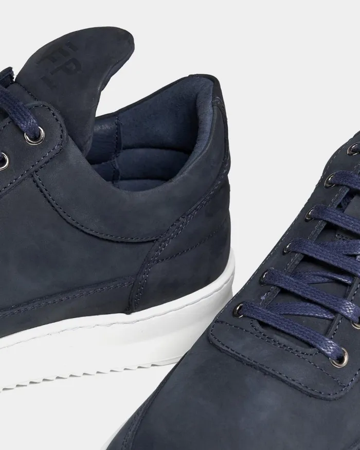 WomenMen Filling Pieces Sneakers Low Top Ripple Nubuck Deep Blue Navy
