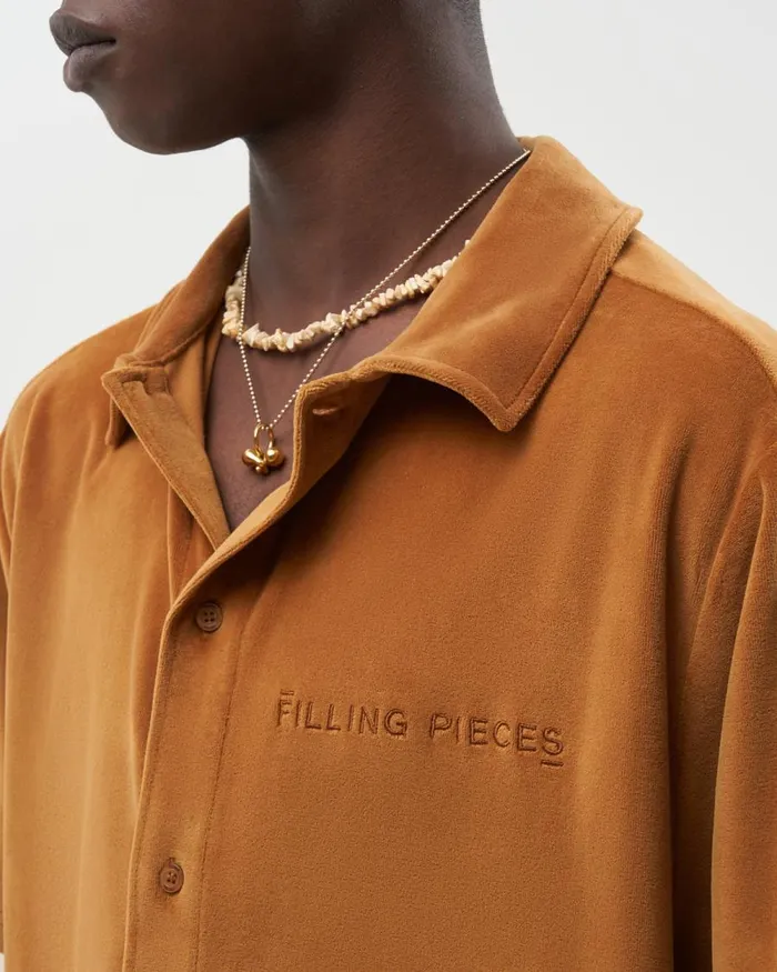WomenMen Filling Pieces TShirts and Shirts Resort Shirt Velvet Caramel Beige