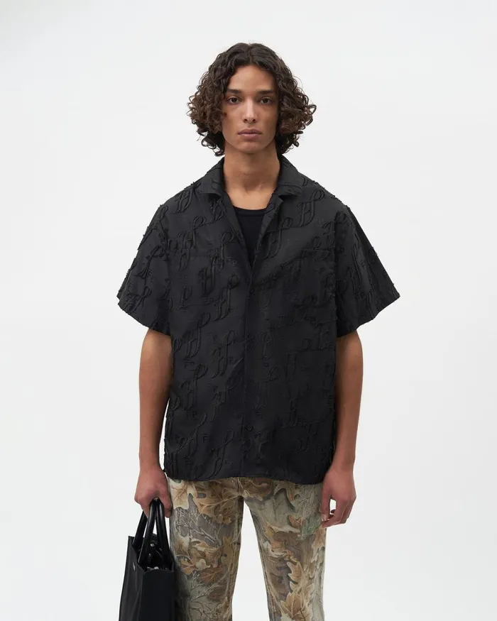 WomenMen Filling Pieces TShirts and Shirts Studio Resort Shirt Monogram Black