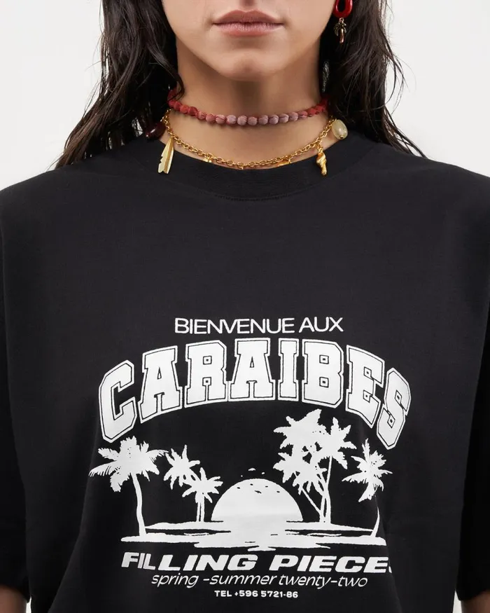WomenMen Filling Pieces TShirts and Shirts Tee Caraibes Black