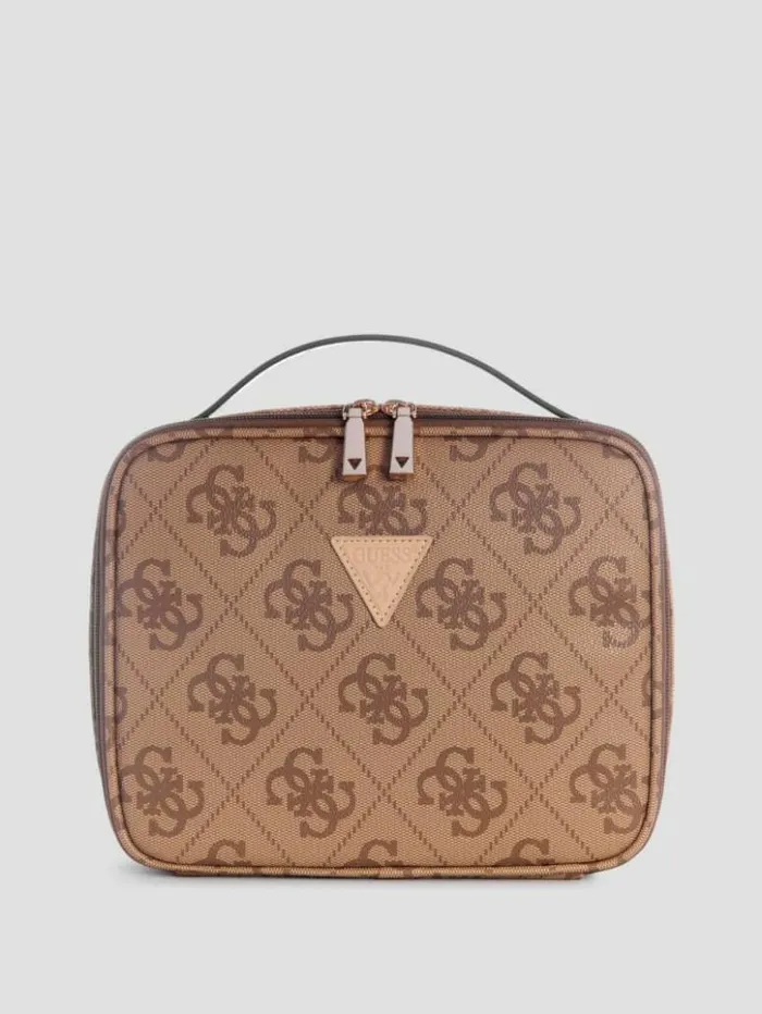 WomenMen GUESS Handbags Berta Cosmetic Organizer Case Light Vintage