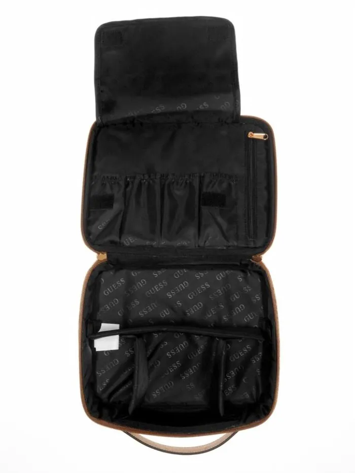 WomenMen GUESS Handbags Berta Cosmetic Organizer Case Light Vintage