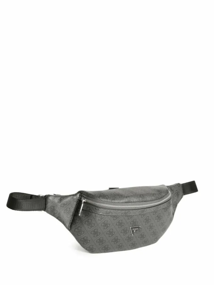 WomenMen GUESS Handbags Vezzola Smart Belt Bag Black Floral Print