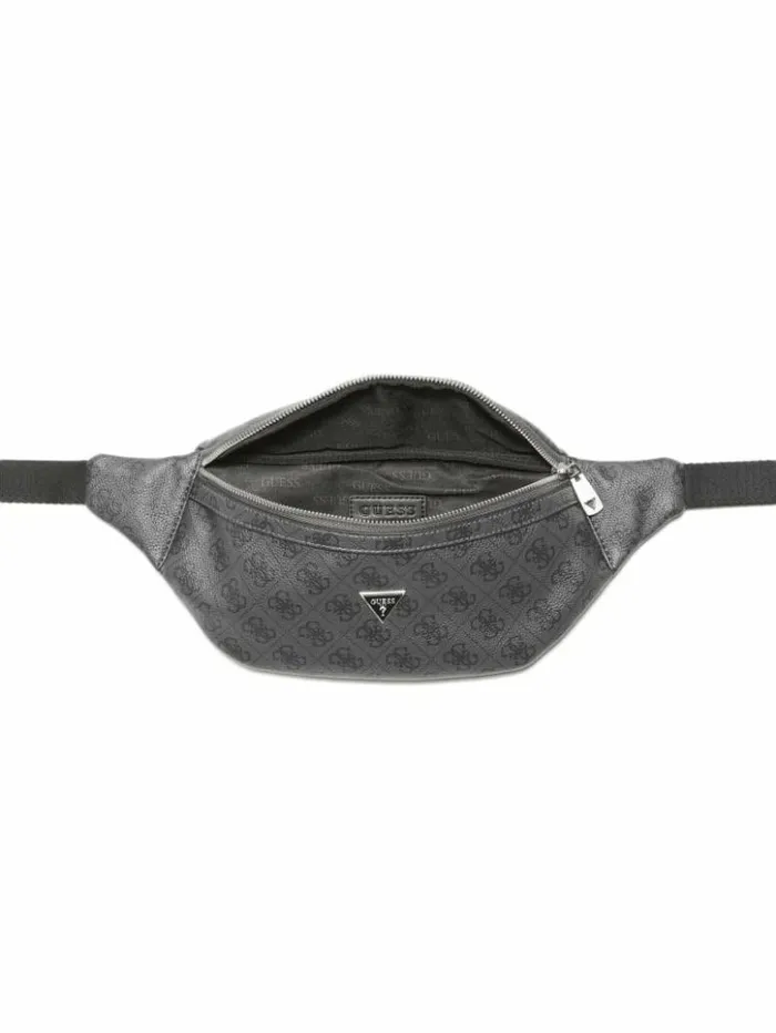 WomenMen GUESS Handbags Vezzola Smart Belt Bag Black Floral Print